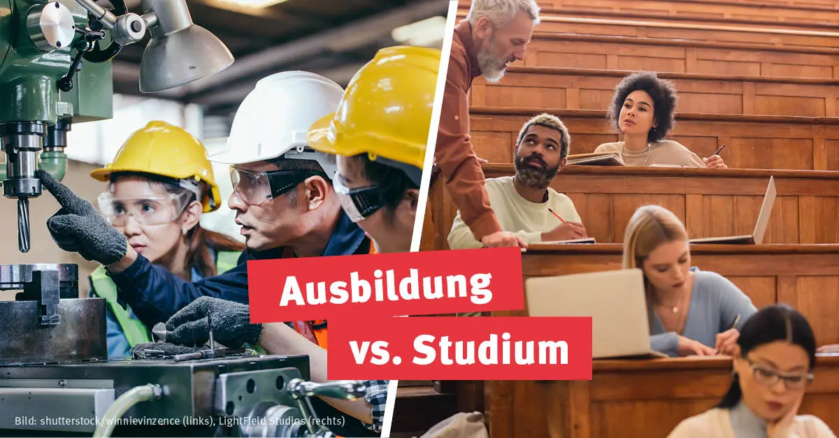 Ausbildung vs. Studium: Welcher Typ bist Du?