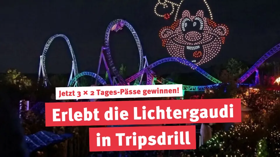 Beim Lichtergaudi erstrahlt Tripsdrill in einem Meer aus Licht & Farben