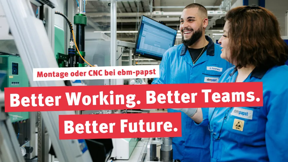Montage oder CNC - jetzt bei ebm-papst durchstarten