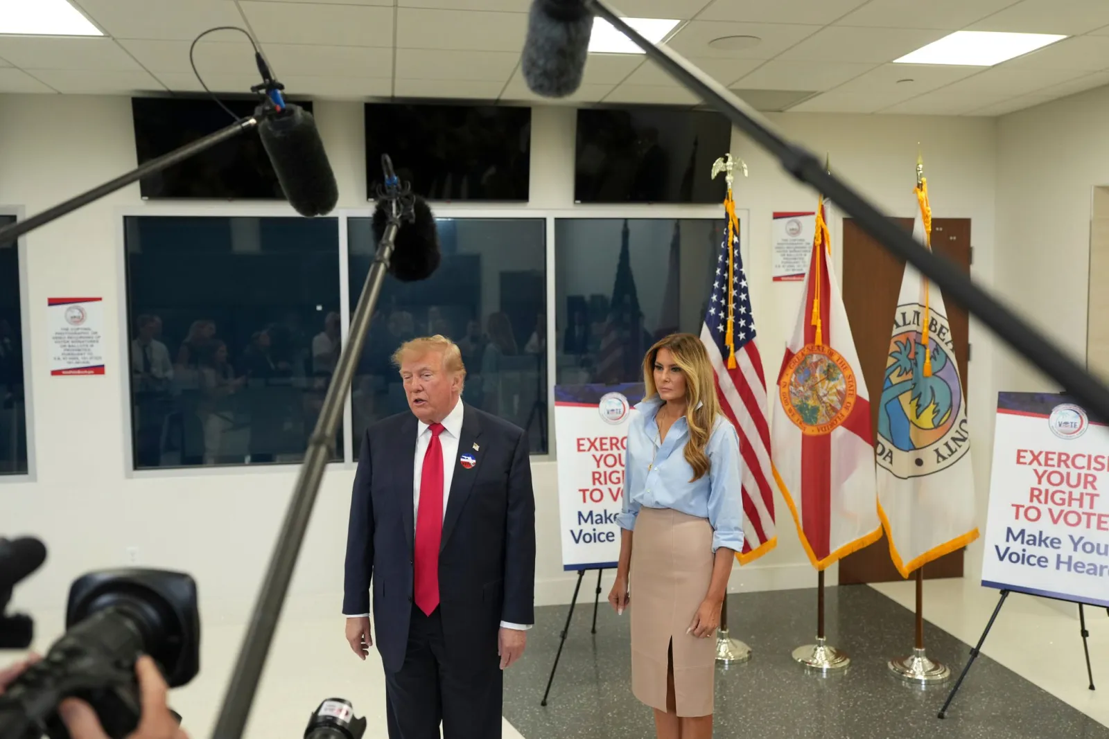 Er kam persönlich: Trump hat Stimme für Midterms abgegeben