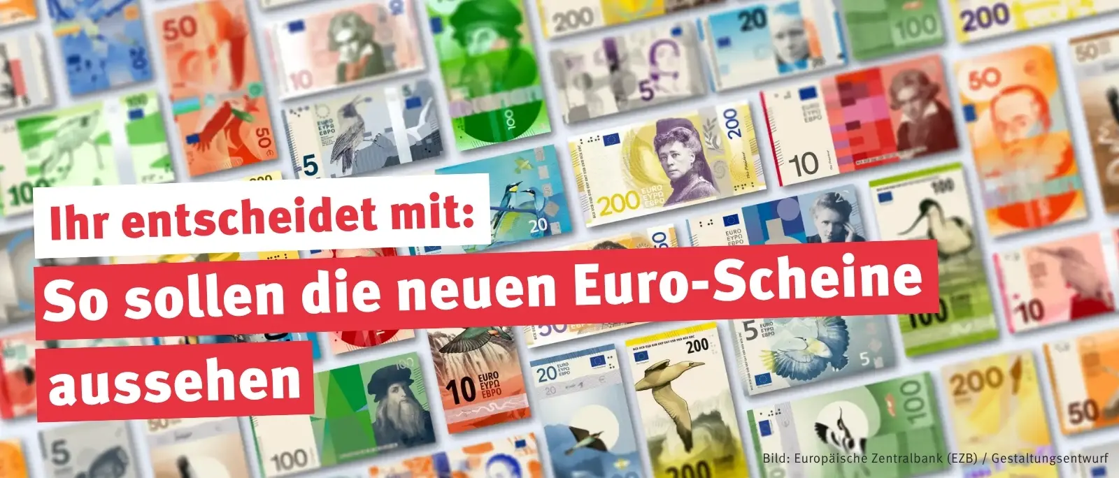 Ihr entscheidet mit: So sollen die neuen Euro-Scheine aussehen