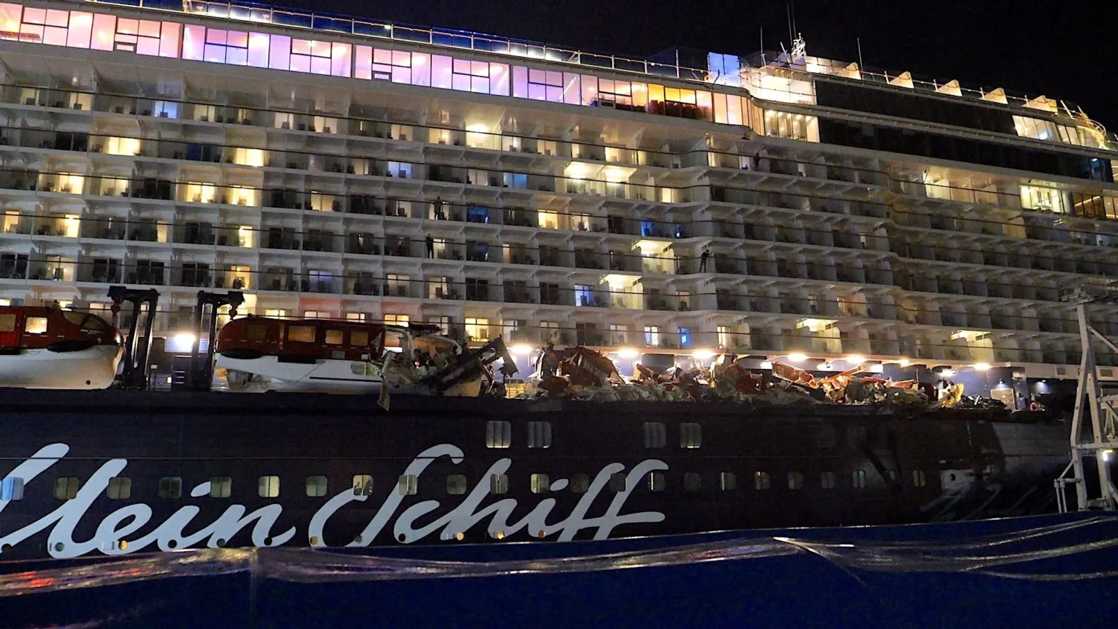 Windböe löste Unfall von Kreuzfahrtschiff aus